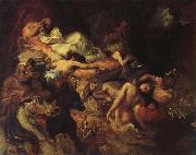 Eugene Delacroix Stgudie to the death of the Sardanapal oil painting picture wholesale